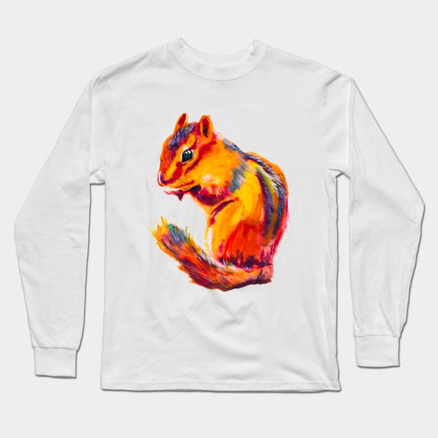 Cute Chipmunk Long Sleeve T-Shirt by beaugeste2280@yahoo.com